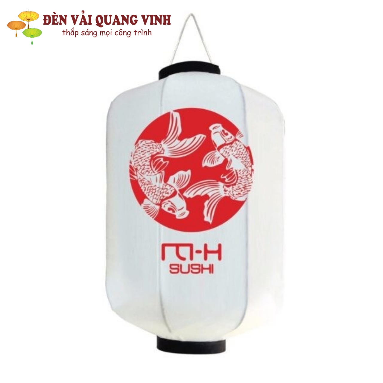 Đèn lồng Nhật in logo quán sushi