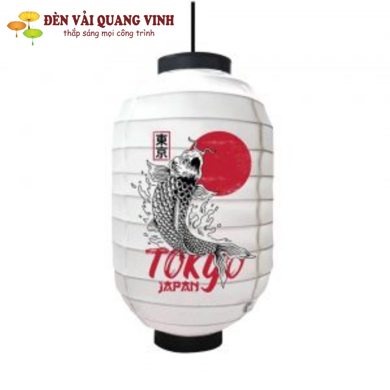 Đèn lồng Nhật vẽ hình cá chép