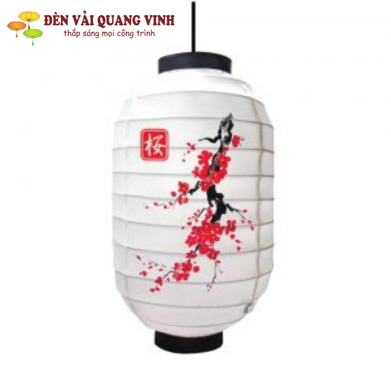 Đèn lồng Nhật vẽ hình hoa đào