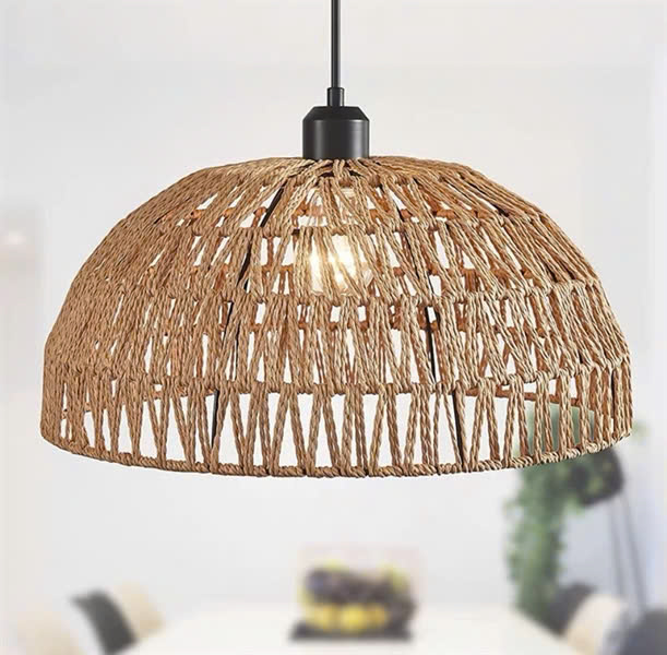 Đèn thả trần hình lồng bu quấn thừng