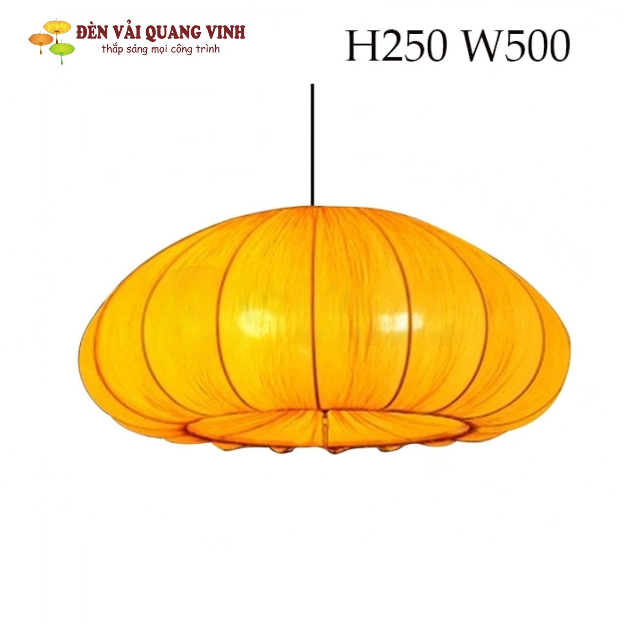 Đèn vải lụa nhăn hình quả mận
