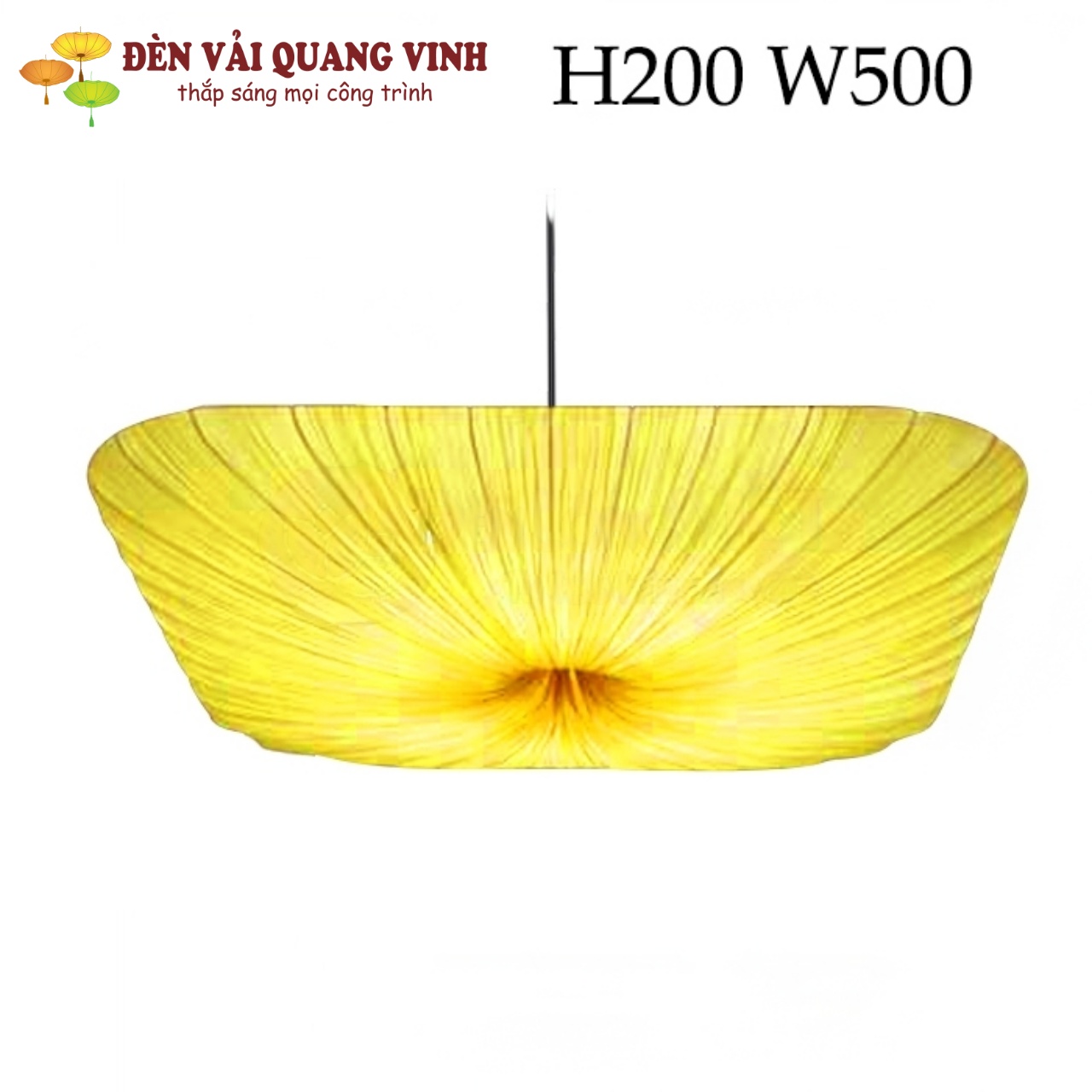 Đèn vải lụa nhăn quán cafe