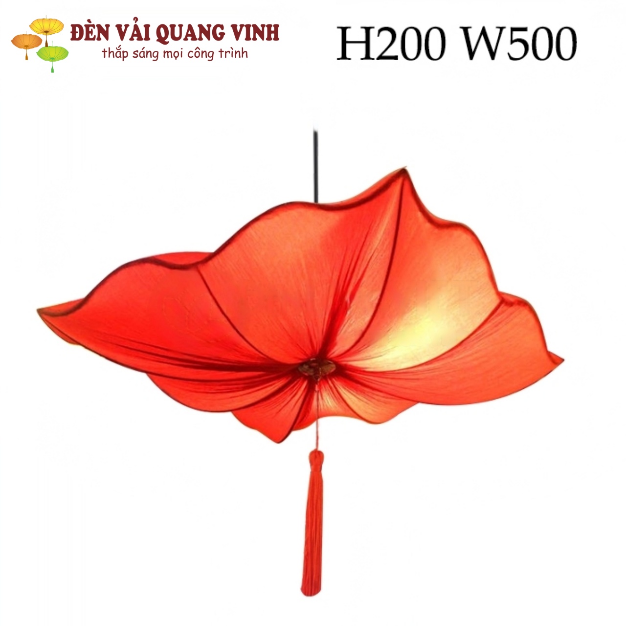 Đèn vải lụa nhăn sảnh spa