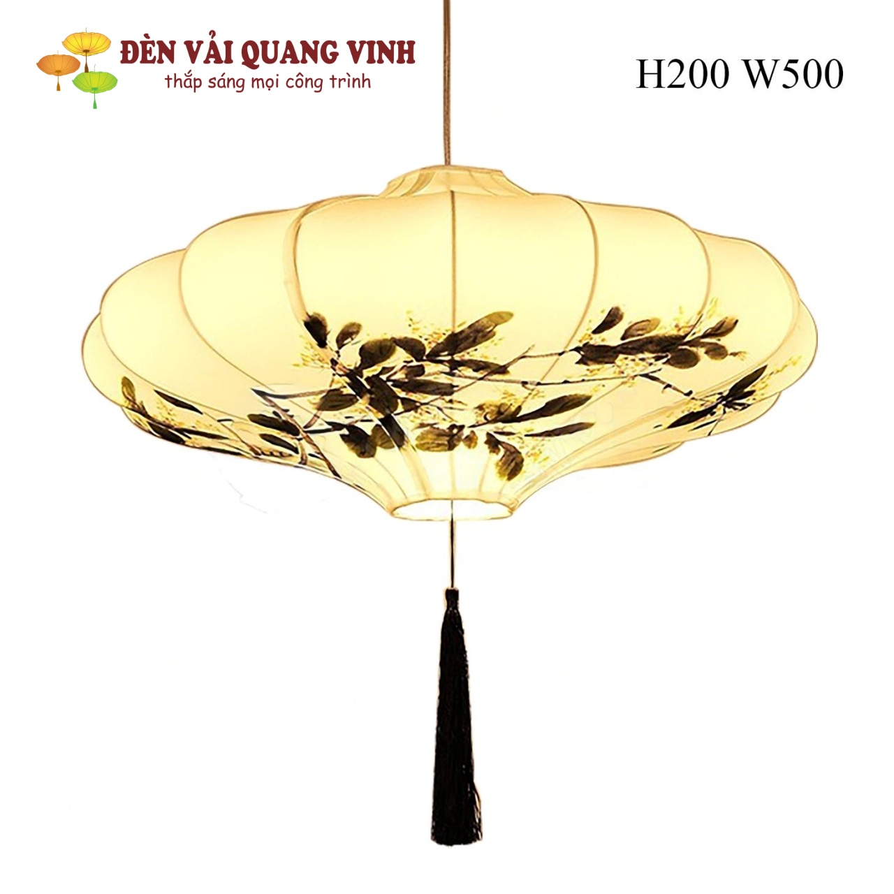 Đèn vải lụa thả trần