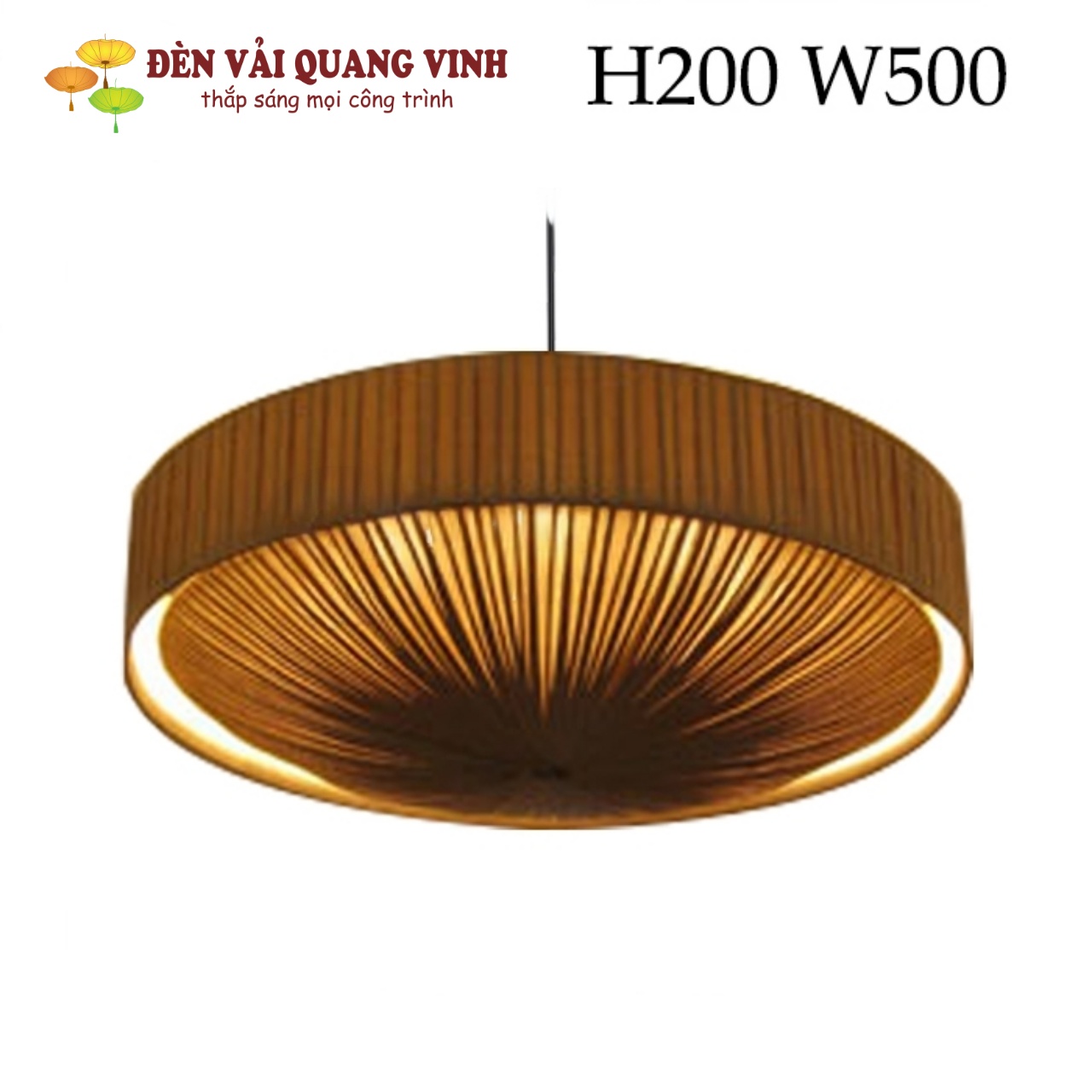 Đèn vải trang trí nhà hàng quán ăn