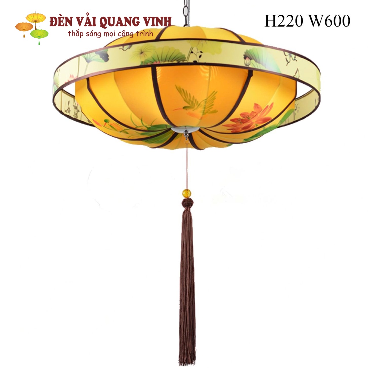 Đèn vải treo trần nhà hàng Trung Hoa