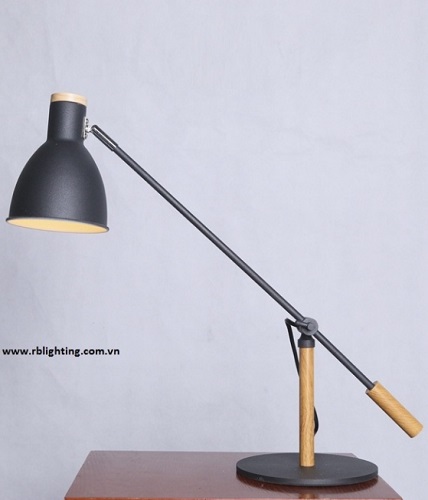 Đèn cây đèn phối gỗ
