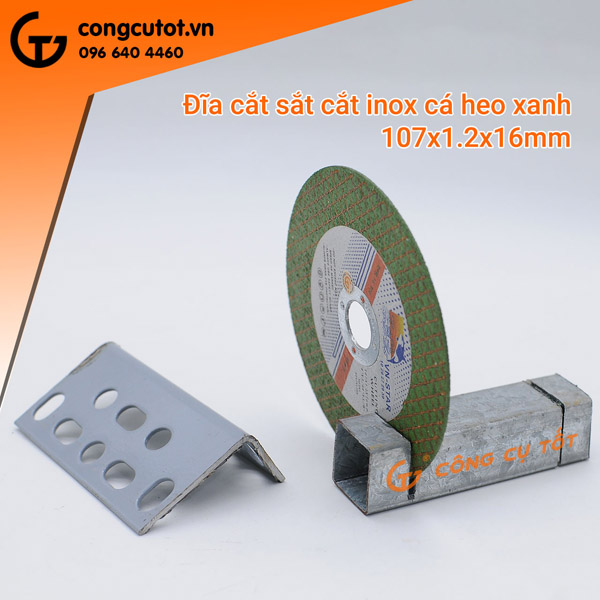 Đĩa cắt sắt inox Cá Heo Xanh 107x1.2x16mm
