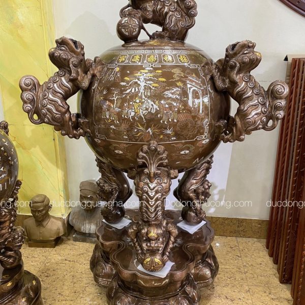 Đỉnh cầu 1m6 khảm ngũ sắc