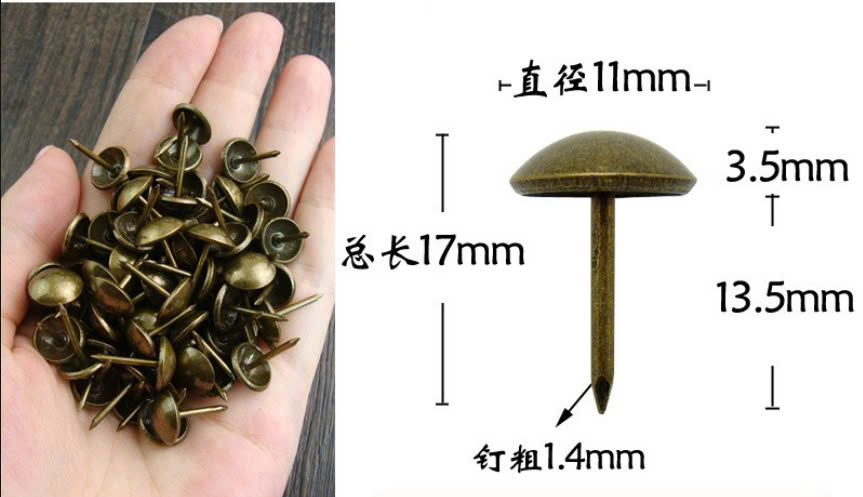 Đinh dù 11x7 màu đồng cổ