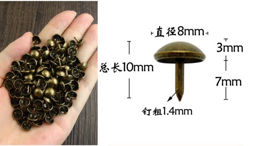 Đinh dù 8x10 màu đồng cổ