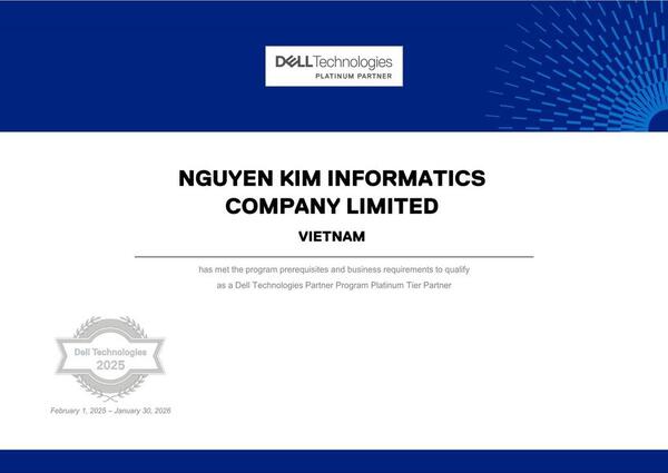 Đối tác bạch kim của Dell Technologies