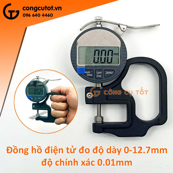 Đồng hồ đo độ dày điện tử 0-12.7mm