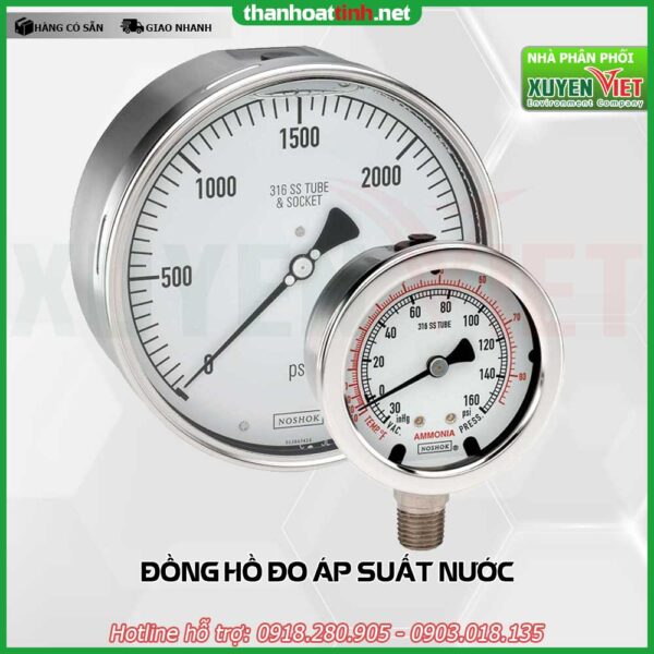 Đồng hồ đo áp suất nước có dầu