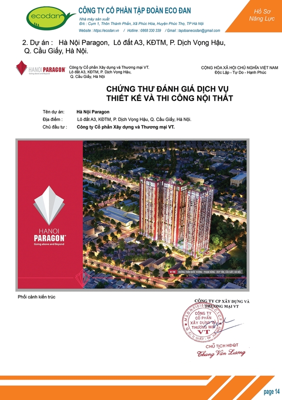 Dự án Hà Nội Paragon, Hà Nội