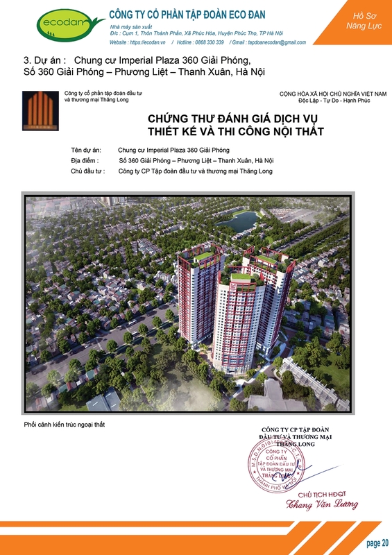 Dự án chung cư Imperial Plaza 360 Giải Phóng, Hà Nội