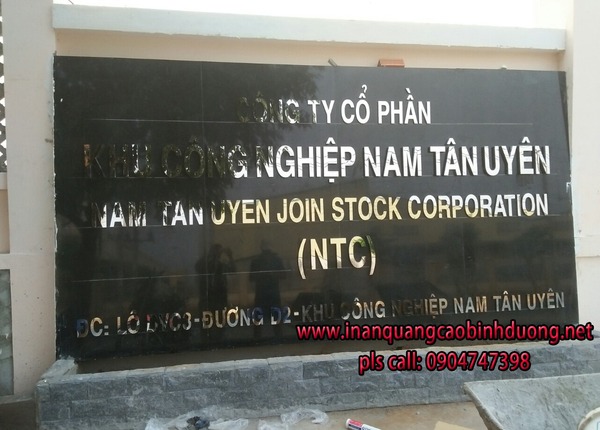 Dự án gia công chữ inox trắng KCN Nam Tân Uyên
