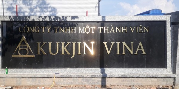 Dự án thi công chữ inox vàng công ty Kukjin Vina