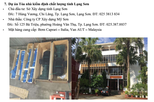 Dự án tòa nhà kiểm định chất lượng tỉnh Lạng Sơn