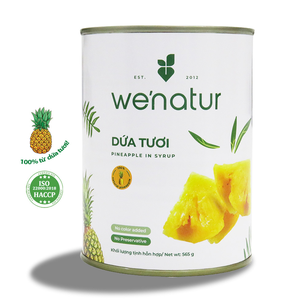 Dứa tươi đóng lon 565g