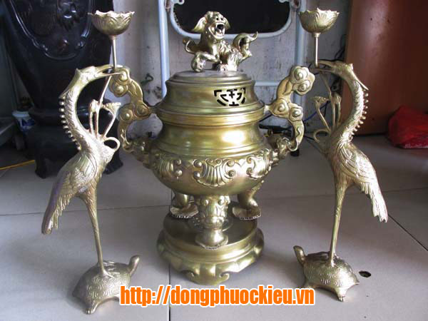 Đúc bộ đỉnh đồng vàng