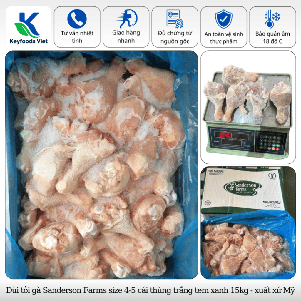 Đùi gà tỏi Sanderson Farms