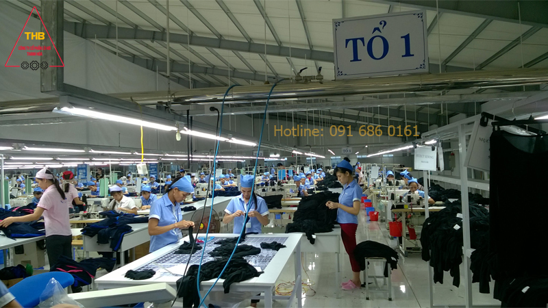 Đường ống cáp hơi dây chuyền may