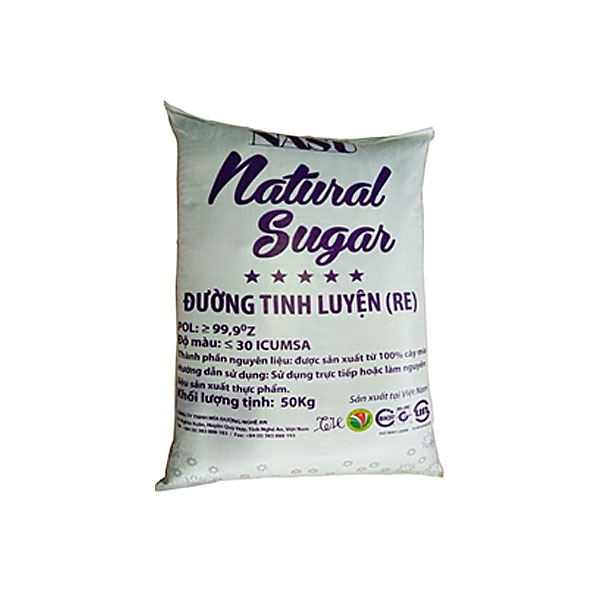 Đường tinh luyện Nghệ An Nasu bao 50kg