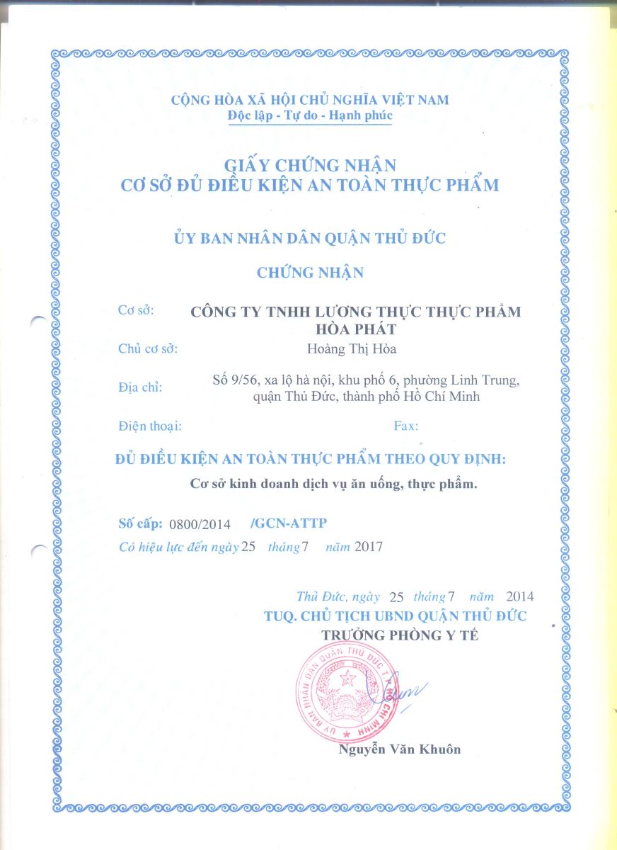 Chứng nhận