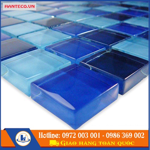 Gạch ốp bể bơi màu xanh dương