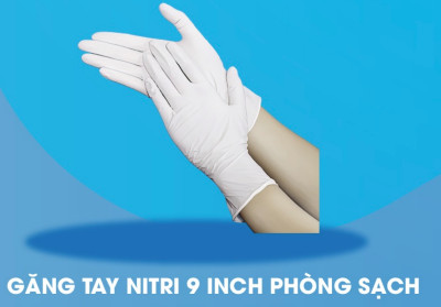 Găng tay nitrile 9 inch phòng sạch