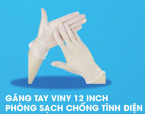 Găng tay Viny 12 inch phòng sạch chống tĩnh điện