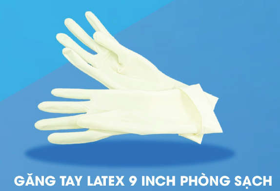 Găng tay Latex 9 inch phòng sạch