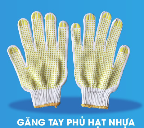 Găng tay phủ hạt nhựa