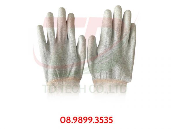 Găng tay chống tĩnh điện Carbon phủ PU lòng bàn tay