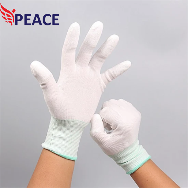 Găng tay trắng phủ ngón PU