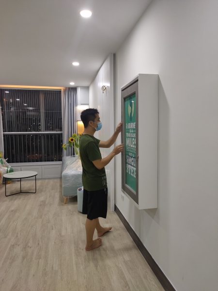 Bàn ăn gấp gọn treo tường