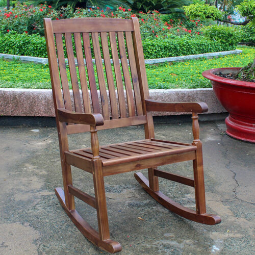Ghế bập bênh bằng gỗ keo rắn