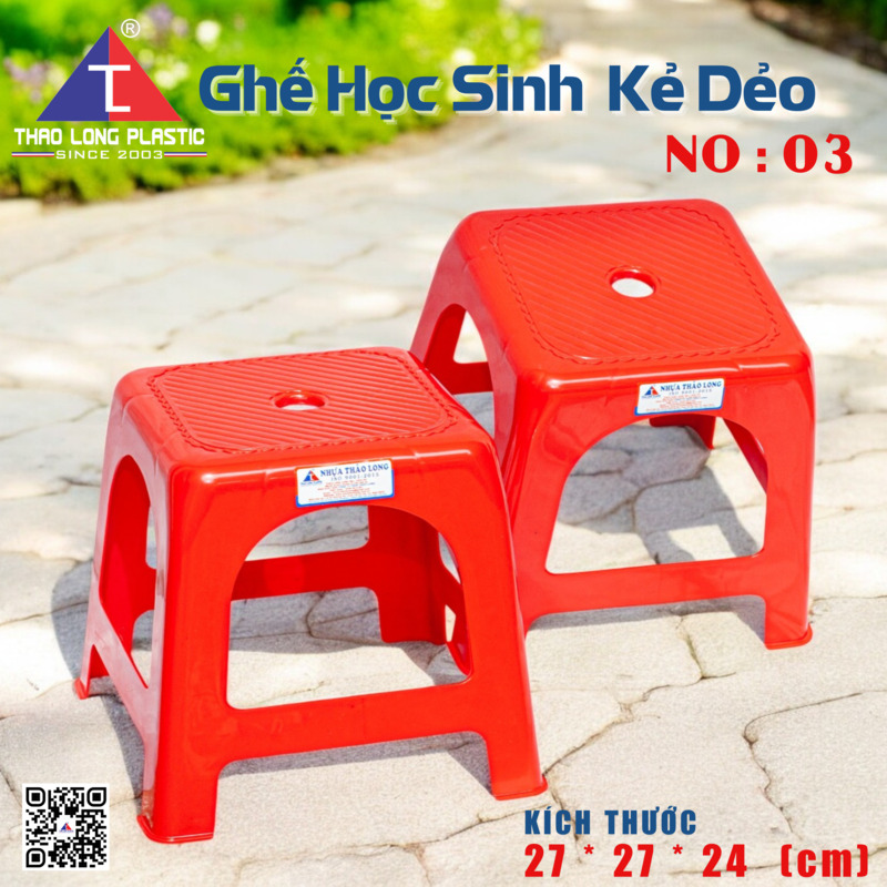 Ghế học sinh kẻ dẻo - No: 03