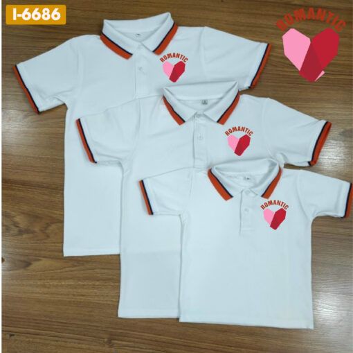Áo thun gia đình cổ trụ