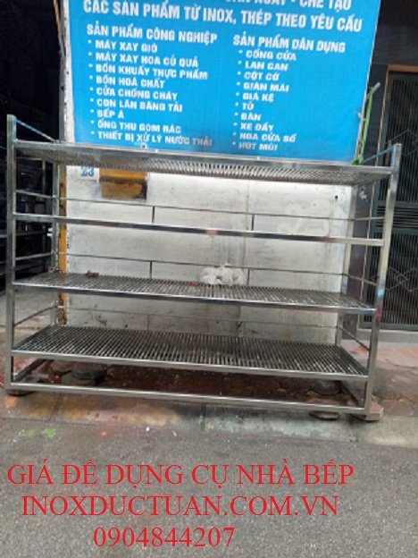 Giá inox để dụng cụ nhà bếp