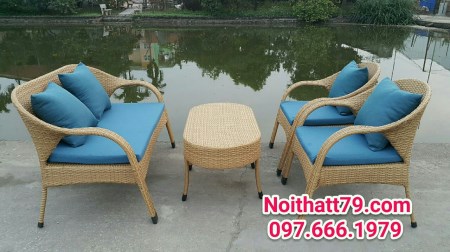 Bộ bàn ghế nhựa giả mây