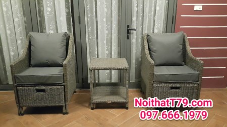 Bộ bàn ghế nhựa giả mây
