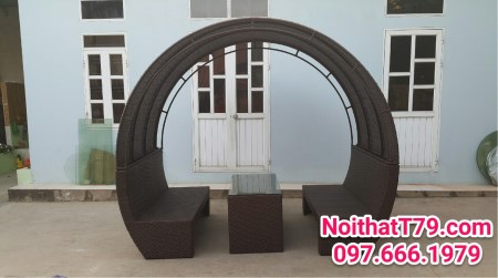 Bộ bàn ghế nhựa giả mây