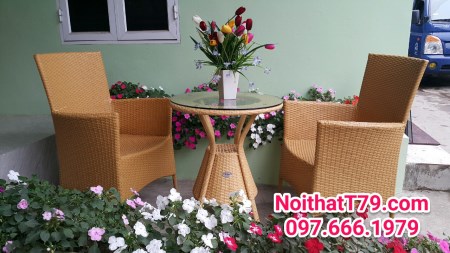 Bộ bàn ghế nhựa giả mây
