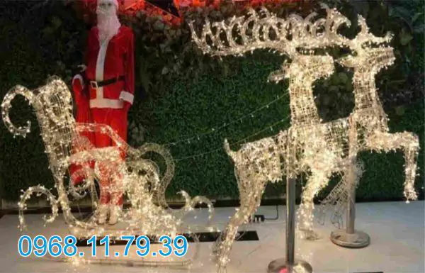 Gia công cỗ xe tuần lộc trang trí