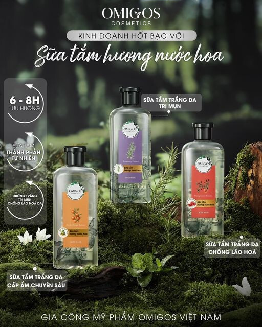 Gia công sữa tắm hương nước hoa Bodymist