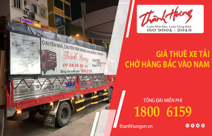 Cho thuê xe tải chở hàng Bắc vào Nam