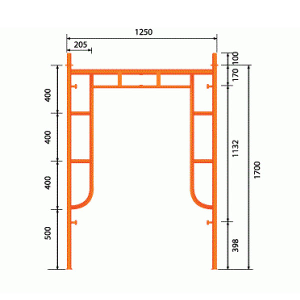 Giàn giáo 1.7m - khung sơn dầu