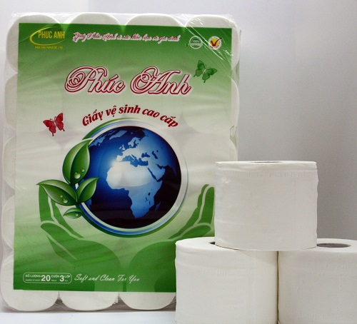 Giấy vệ sinh 20 cuộn quả cầu xanh